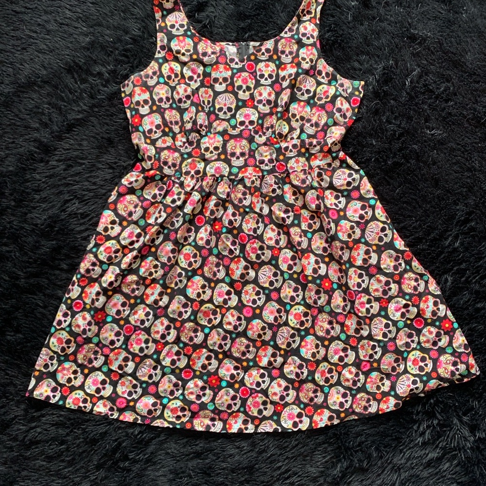 Gothic Folter Colourful Sugar skull Dress